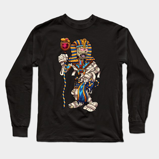 Pharaoh Mummy Long Sleeve T-Shirt by TheMaskedTooner